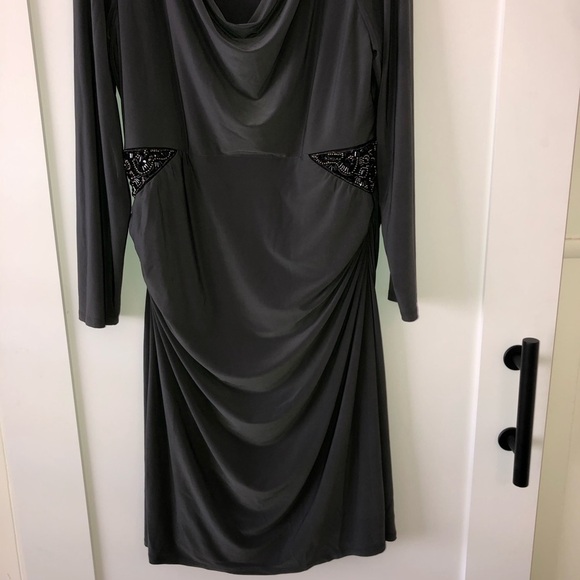 Lauren Ralph Lauren Sage Green Embellished Dress 16W - Picture 4 of 12